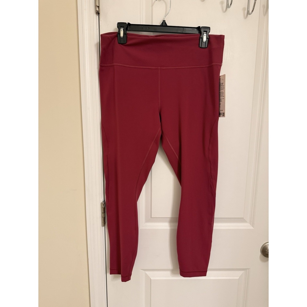 Lululemon Maroon Wunder Train Mesh Leggings Size 14